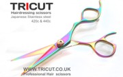 B43 Blue Titanium Barber Scissor.