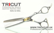 B41 Blue Titanium Barber Scissor.